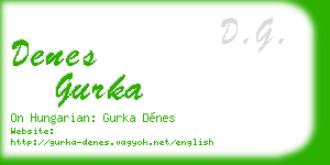 denes gurka business card